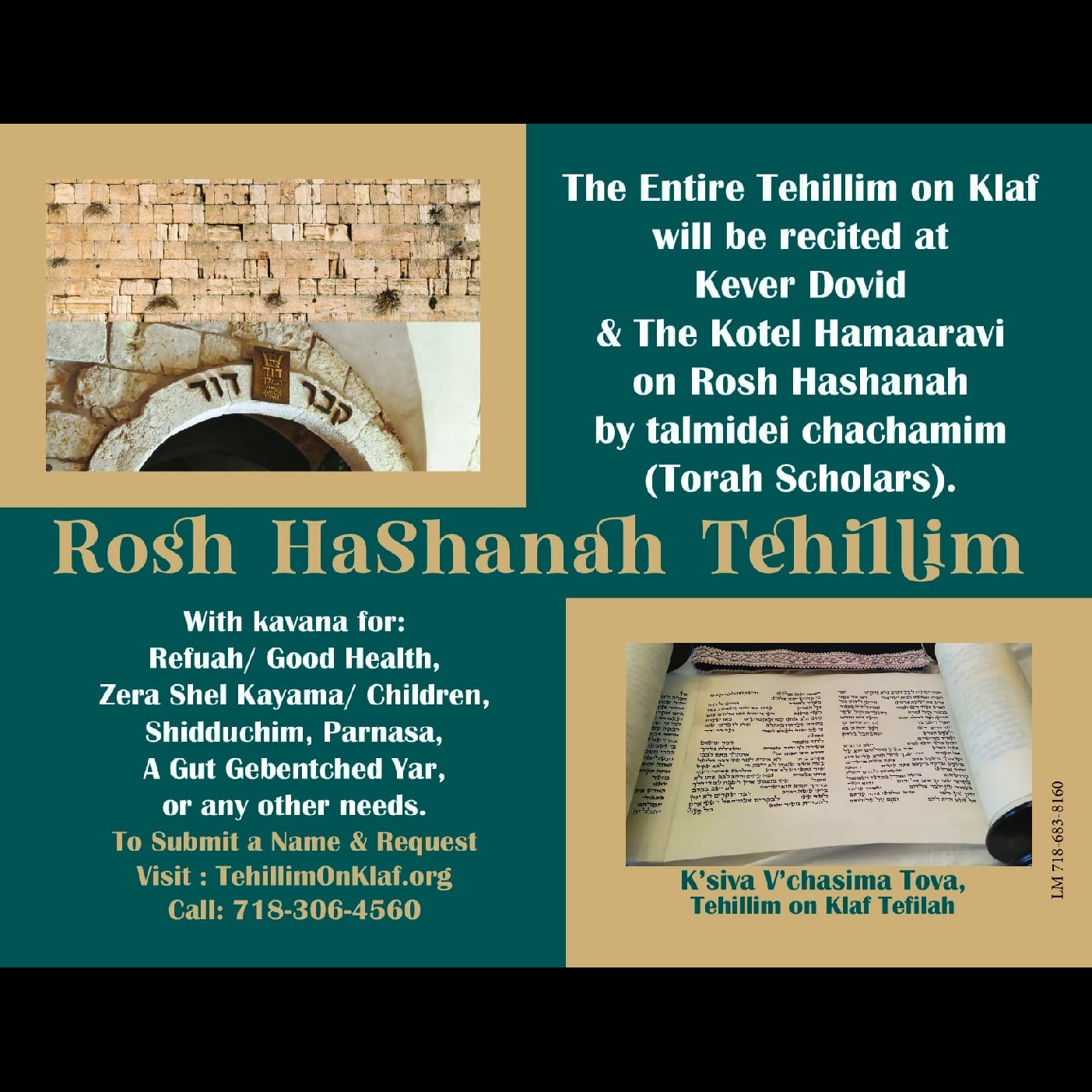 Tehillim On Klaf Tefilah