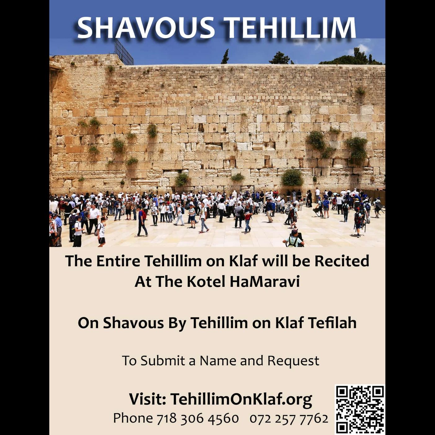 Rabbi Yona Reiss, Shavuos Inspiration by Tehillim on Klaf Tefilah
