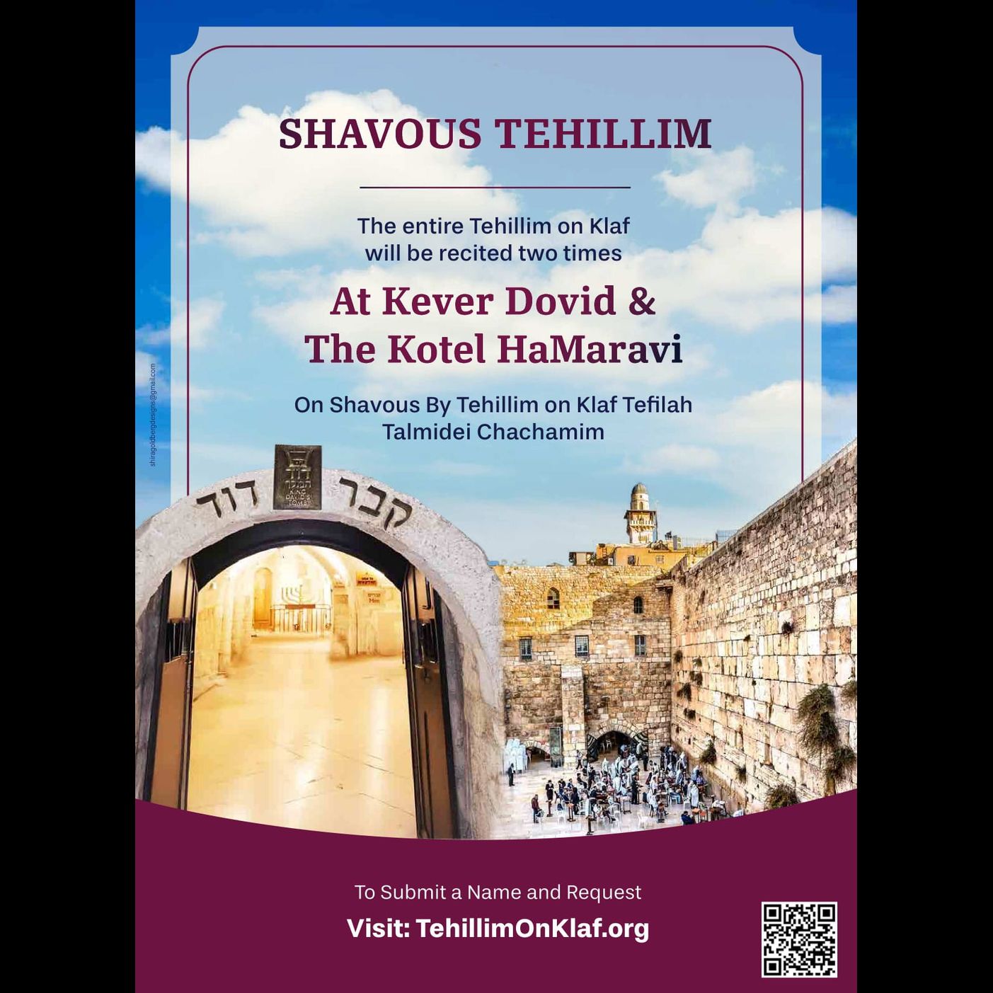 Rabbi Elchanan Schoff, Shavuos Inspiration by Tehillim on Klaf Tefilah