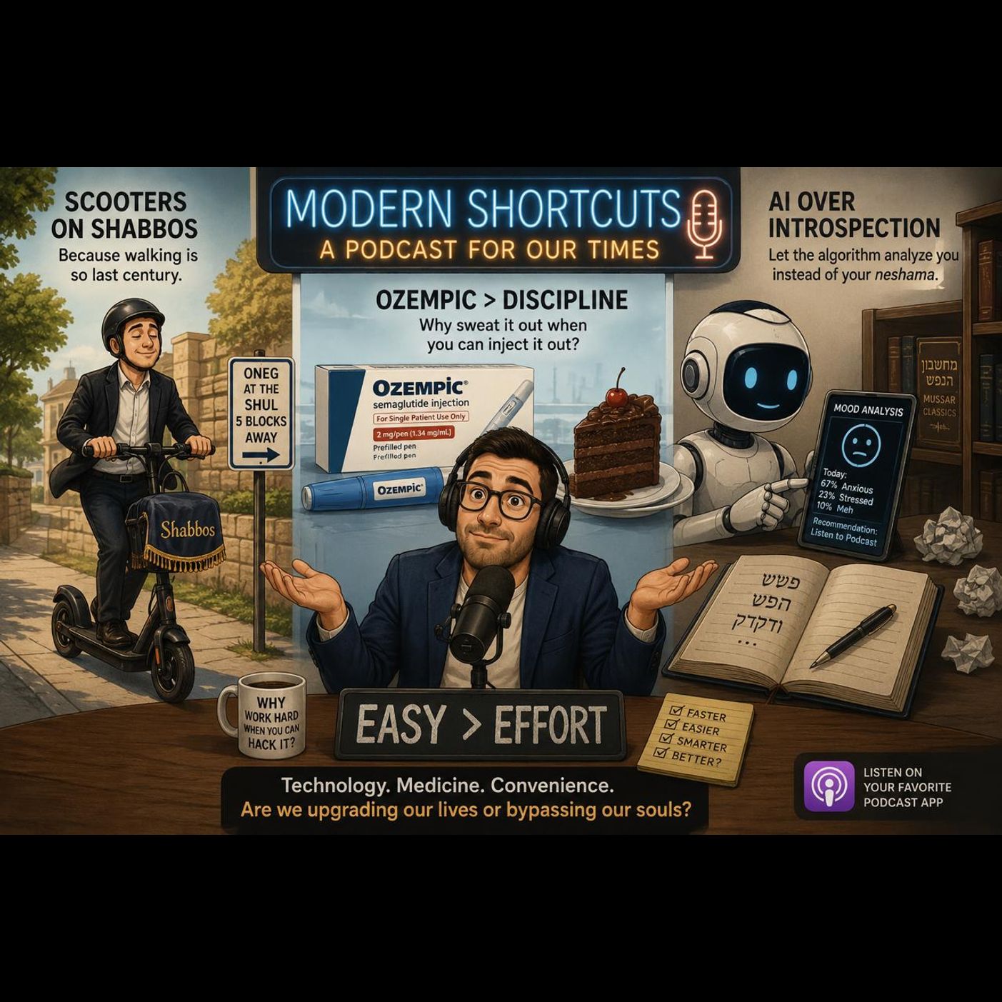 New World "Shorter"-Scooting to Shul-Ozemping your Taavos-Micro-Gestures as Mussar